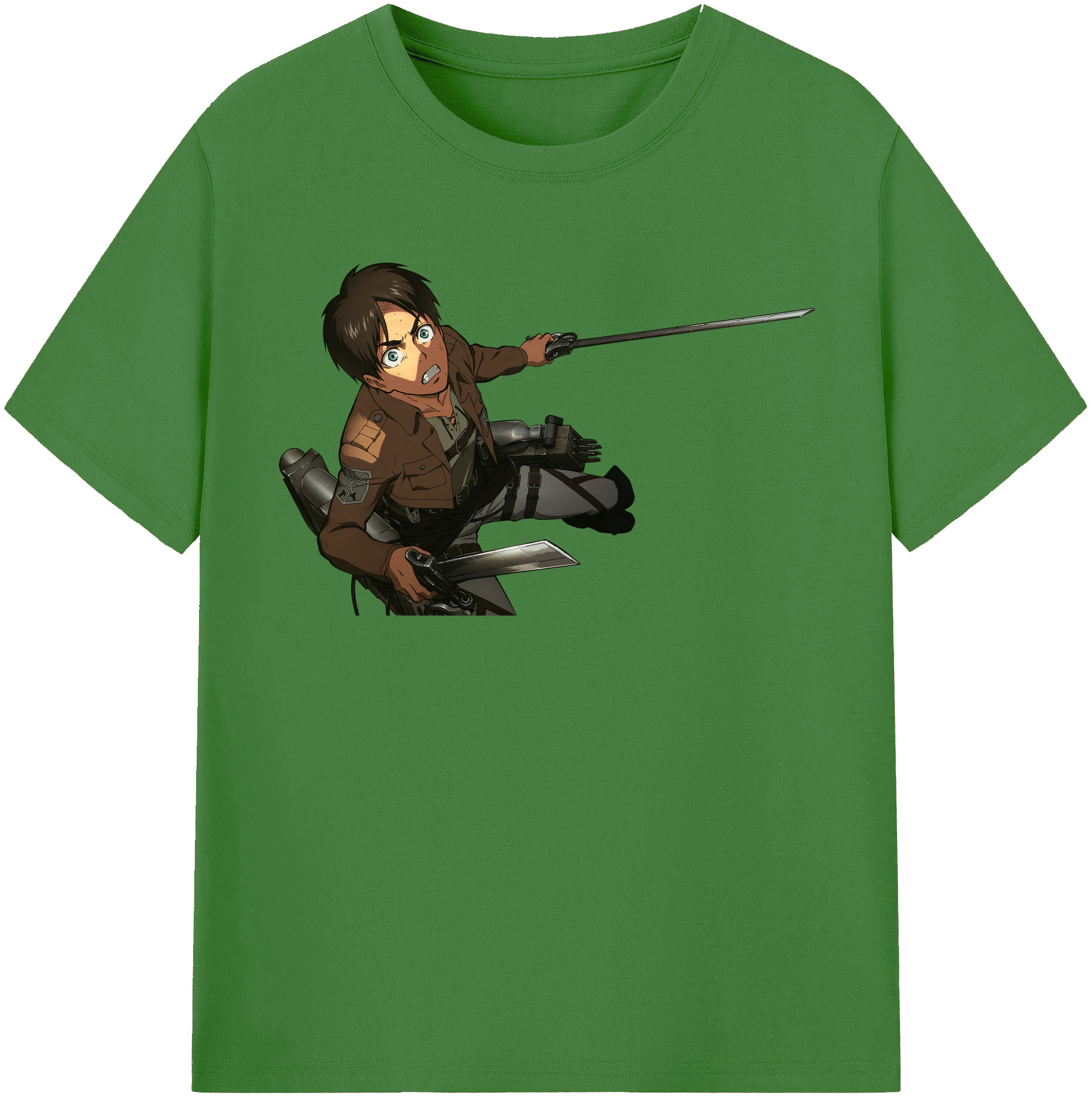 （画像用） 進撃の巨人 エレン･イェーガー Attack on Titan Eren Jäger レディースカジュアルプリントTシャツ（綿100％）